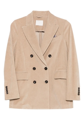 Circolo 1901 double-breasted corduroy blazer - Neutrals