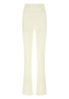 ANDREĀDAMO high-waisted flared trousers - White