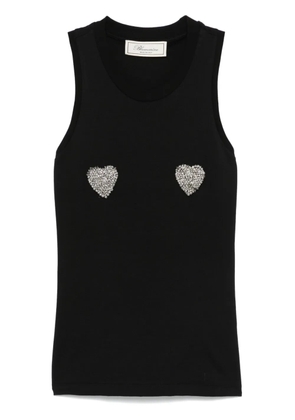 Blumarine heart-appliqué tank top - Black
