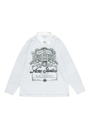 Acne Studios graphic-print polo shirt - Grey