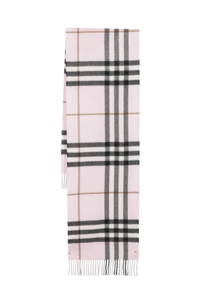 Burberry check-pattern cashmere scarf - Pink