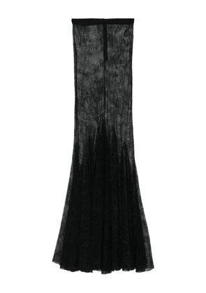 David Koma semi-sheer skirt - Black