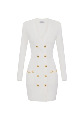 Elisabetta Franchi double-breasted mini dress - White