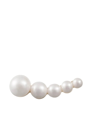 Sophie Bille Brahe 14K recycled yellow gold Petit Croissant Japonais freshwater pearl earring