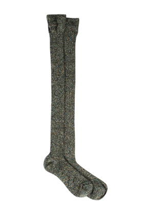 Miu Miu Lamé ribbed socks - Black