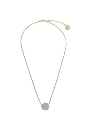 Miu Miu logo-detail necklace - Gold