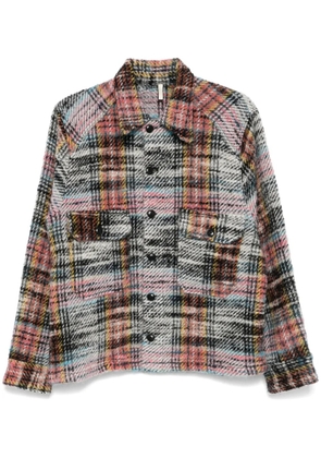 Sunflower CPO check-print shirt - Pink