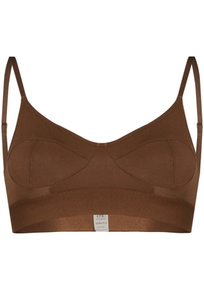 Baserange Soft scoop neck bra - Brown