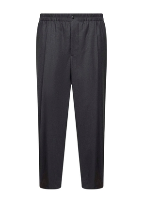 Giorgio Armani pleated-front elasticated-waist trousers - Grey