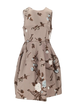 P.A.R.O.S.H. floral-embellishment midi dress - Neutrals