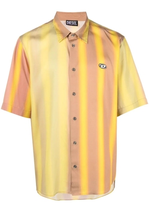Diesel stripe-print short-sleeved shirt - Yellow