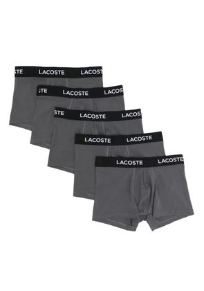 Lacoste 5-Pack Stretch Cotton Trunks - Grey
