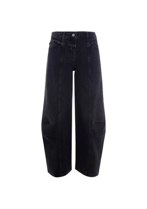 Patrizia Pepe logo-patch denim jeans - Black