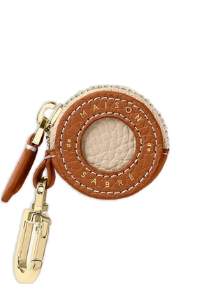 MAISON de SABRÉ leather air tag charm - Brown