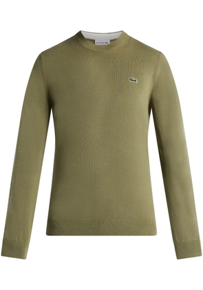 Lacoste logo-patch cotton jumper - Green