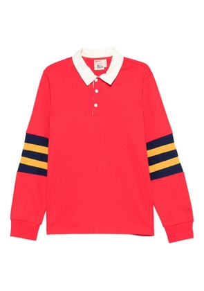 Champion stripe-detail long-sleeve polo shirt - Red