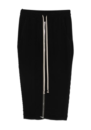 Rick Owens drawstring zip midi skirt - Black