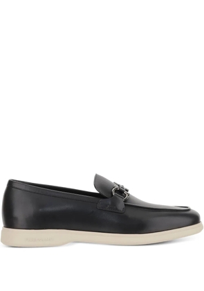 Ferragamo Gancini-detail loafers - Black