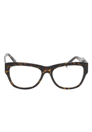 Balenciaga Eyewear logo-embossed square-frame glasses - Brown