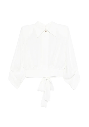 Elisabetta Franchi open-back collared blouse - White