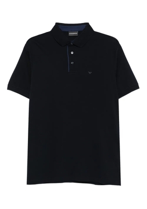 Emporio Armani contrast-stitch polo shirt - Blue