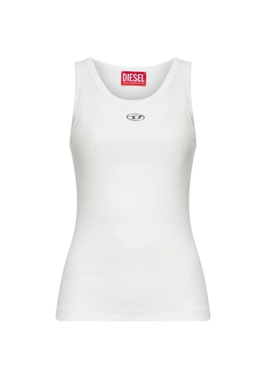 Diesel logo-plaque tank top - White