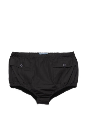 Prada flapped-patch poplin shorts - Black