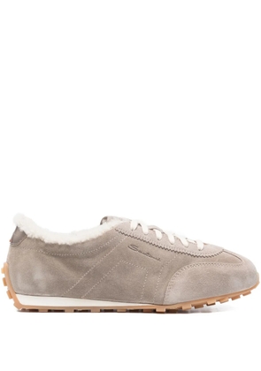 Santoni panelled sneakers - Neutrals