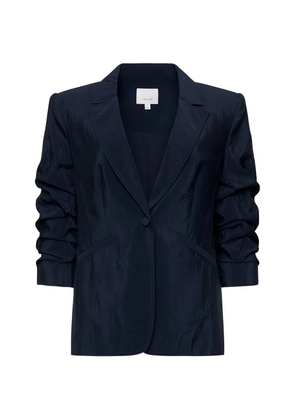 Cinq A Sept ruched woven blazer - Blue
