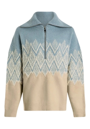Varley Hedda fairisle half-zip sweater - Blue