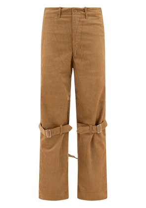 KAPITAL buckle-strap trousers - Neutrals