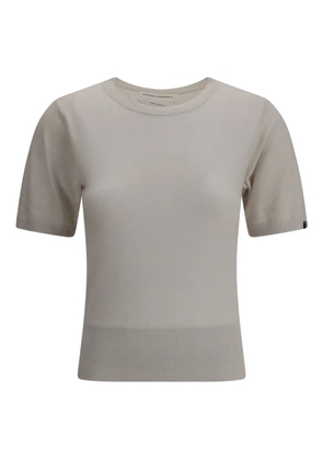 extreme cashmere logo-tag T-shirt - Grey