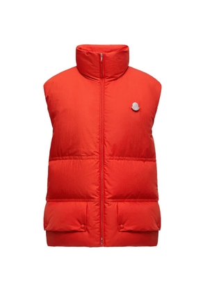 Moncler x Jil Sander logo-detail quilted gilet - Red