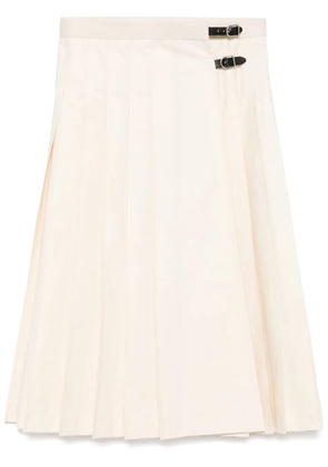 Durazzi Milano pleated midi skirt - Neutrals