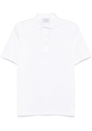 D4.0 cotton polo shirt - White