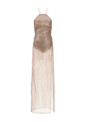 THE ANDAMANE West sequin-appliqué maxi dress - Pink