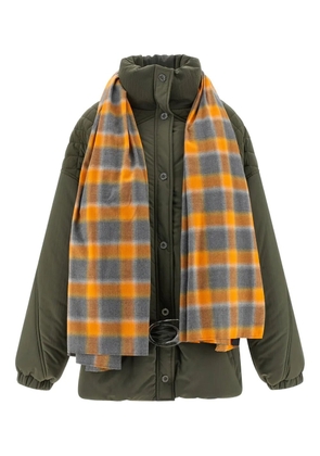 MARBELL Amy scarf-detail padded jacket - Green