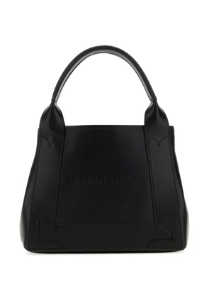 Balenciaga debossed-logo leather tote bag - Black