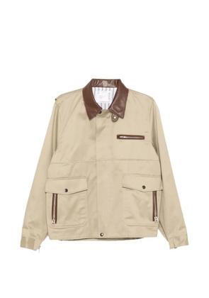 sacai long-sleeve military jacket - Neutrals