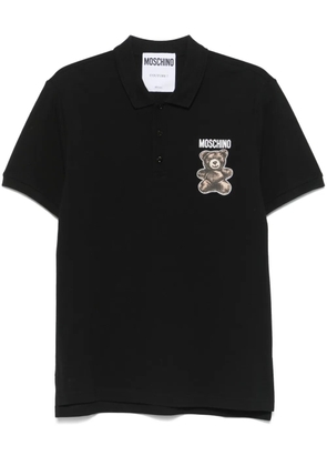 Moschino Teddy Bear-print polo shirt - Black