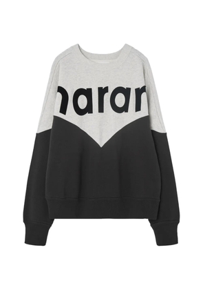 ISABEL MARANT logo-detail colour-block sweatshirt - Grey