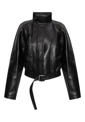 LOEWE belted nappa leather coat - Black