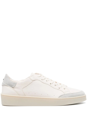 Canali panelled leather sneakers - White