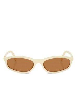 Miu Miu Eyewear oval-frame sunglasses - White