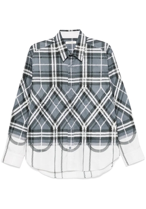 Craig Green plaid-check faded shirt - Grey