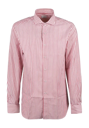 Xacus striped long-sleeves shirt - Red