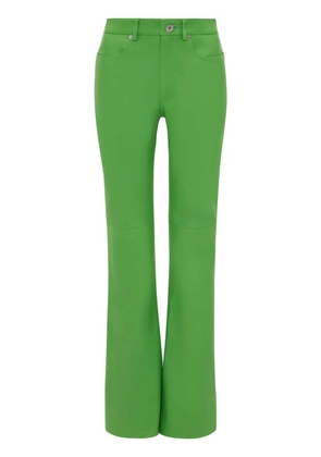 JW Anderson leather bootcut-leg trousers - Green