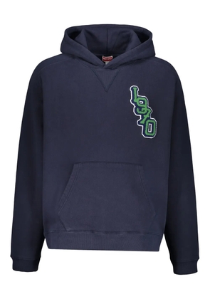 Kenzo tiger-appliqué hoodie - Blue