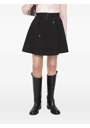 Burberry belted leather skirt - Black