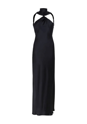 The Attico high-neck twisted maxi dress - Black